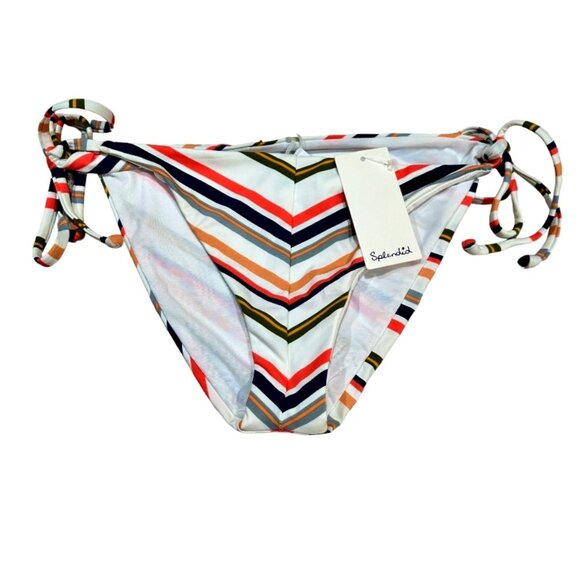 NEW Splendid Swim String Bikini Bottom Size Small Multi Color Stripes Beach NWT - Picture 1 of 7